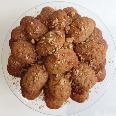 Melomakarona - Christmas honeyed cookies with walnuts